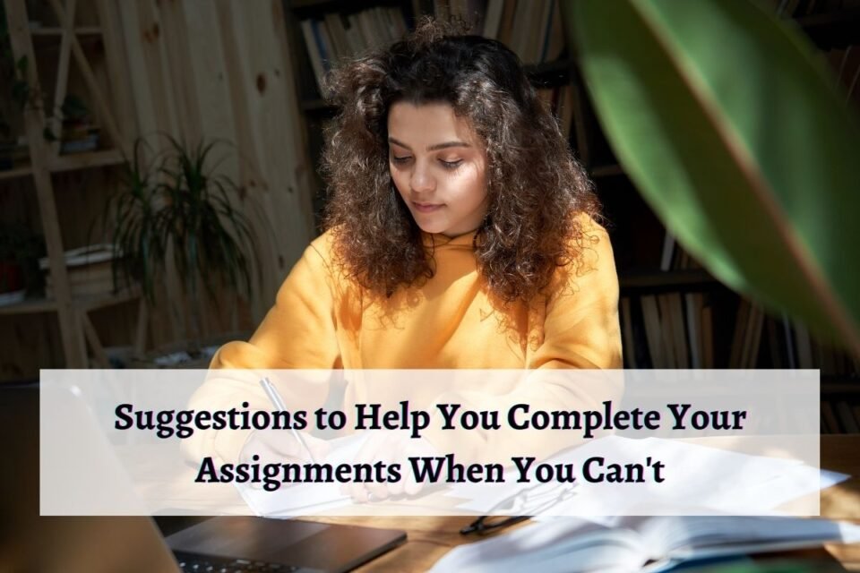 Suggestions to Help You Complete Your Assignments When You Can't