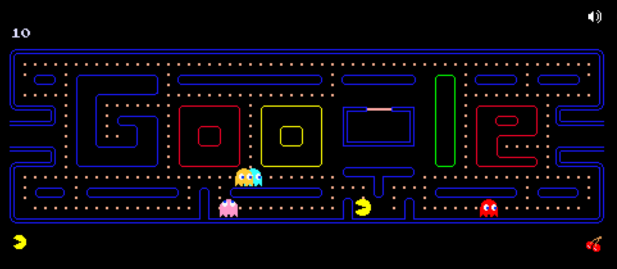 Pacman 30th Anniversary And Doodle Of Google